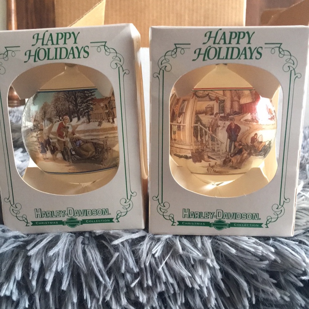 1992 H-D 2 Christmas ornaments